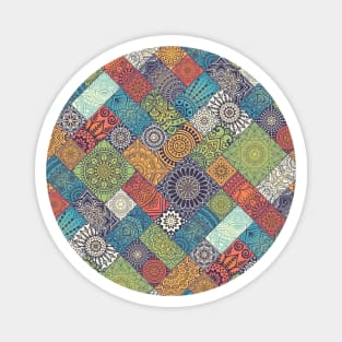 Azulejo mandala floral #1 Magnet